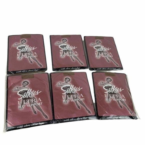 Silkies Ultra Tlc Support Pantyhose Lot 